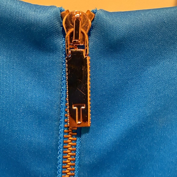 NWOT- Ted Baker Blue Floral Cold-Shoulder Dress Size 5 (10/12) - Picture 7 of 12